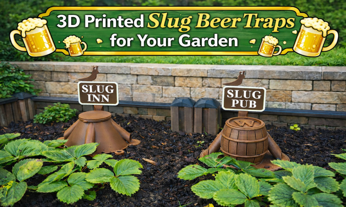 Slug Pub & Slug Inn – 3D-Printed Beer Traps for Slugs